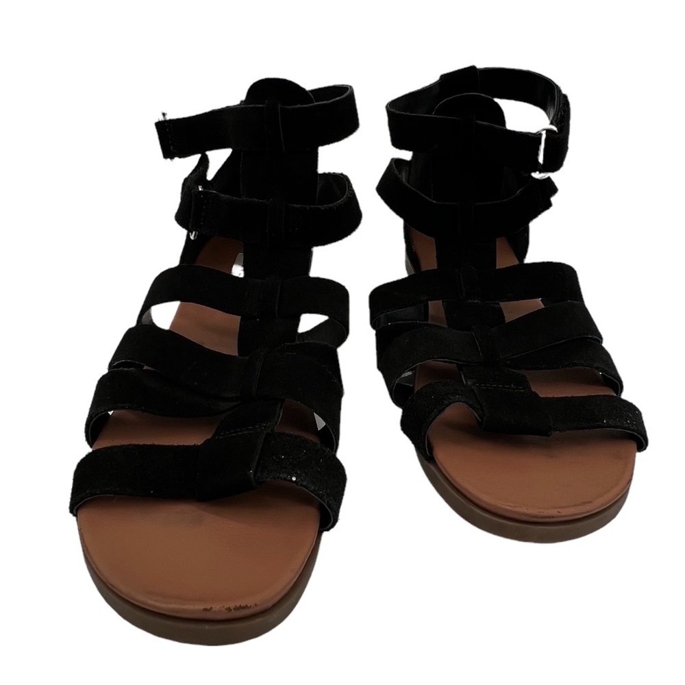 Steve Madden Black Suede Gali Gladiator Sandals Size 7 Women’s